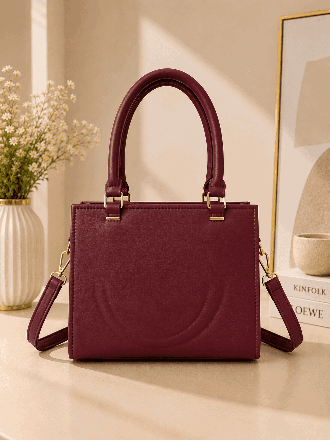 The Noir Grid Tote Bag - Nishat Creative Store