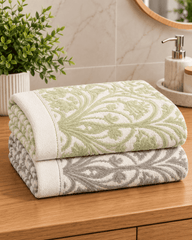 Floral Damask Bath Towel