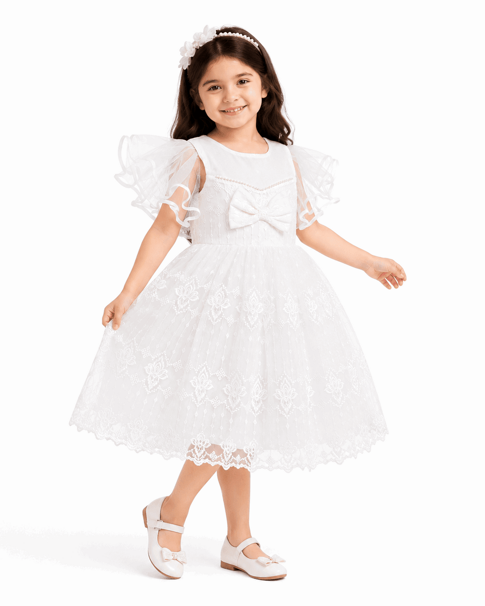 White Pearl Princess Frock
