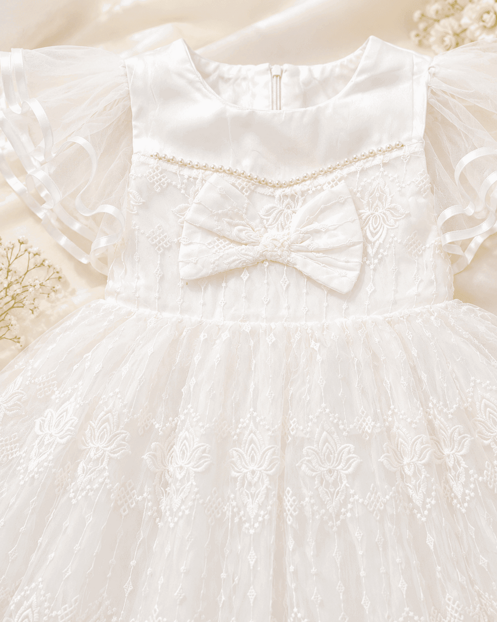 White Pearl Princess Frock