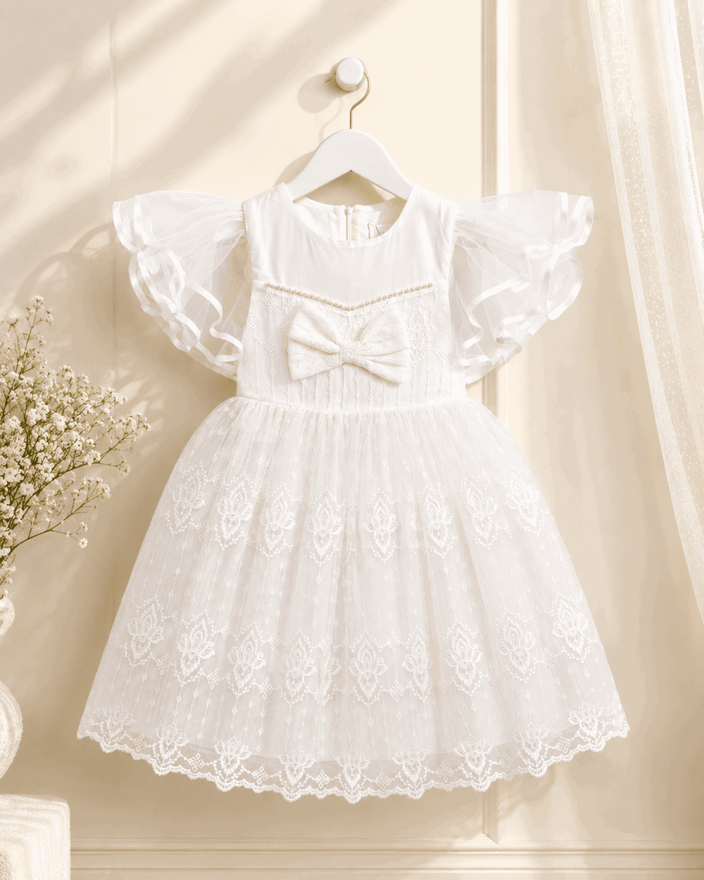 White Pearl Princess Frock